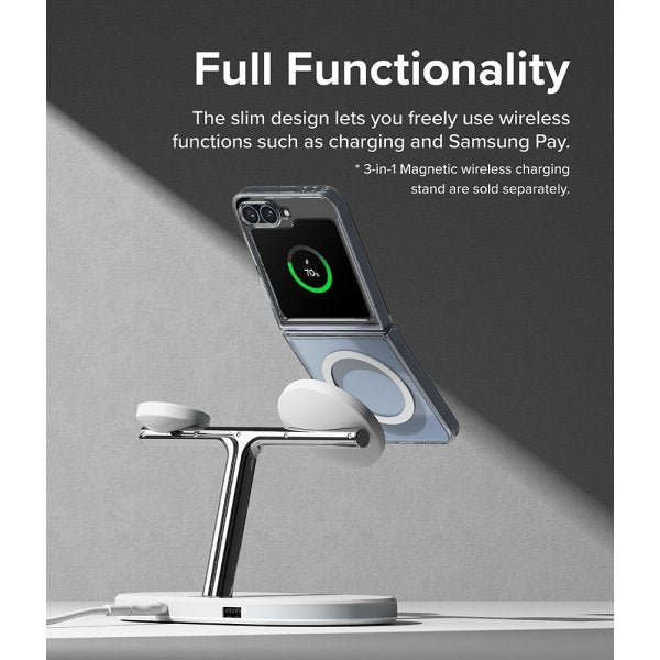 Ringke Samsung Galaxy Z Flip 6/Flip 7 FE Kuori Fusion Magnetic Läpinäkyvä
