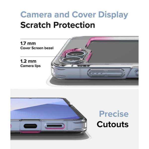 Ringke Samsung Galaxy Z Flip 6/Flip 7 FE Kuori Fusion Magnetic Läpinäkyvä