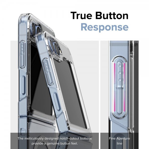 Ringke Samsung Galaxy Z Flip 6/Flip 7 FE Kuori Fusion Magnetic Läpinäkyvä