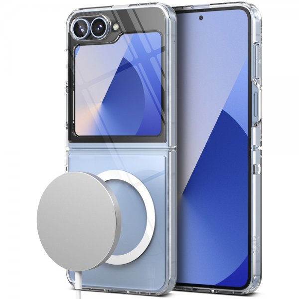 Ringke Samsung Galaxy Z Flip 6/Flip 7 FE Kuori Fusion Magnetic Läpinäkyvä