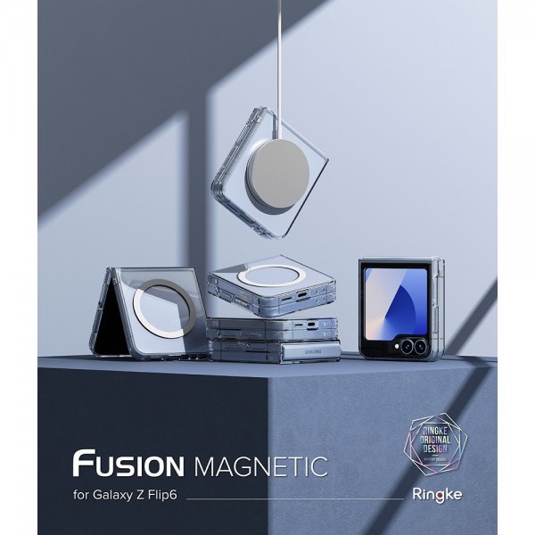 Ringke Samsung Galaxy Z Flip 6/Flip 7 FE Kuori Fusion Magnetic Läpinäkyvä