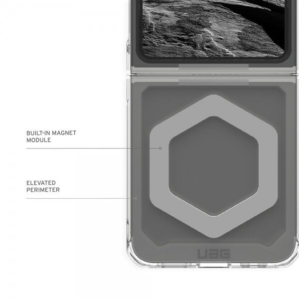 Urban Armor Gear (UAG) Samsung Galaxy Z Flip 6/Flip 7 FE Kuori Plyo Pro MagSafe Ice/Silver