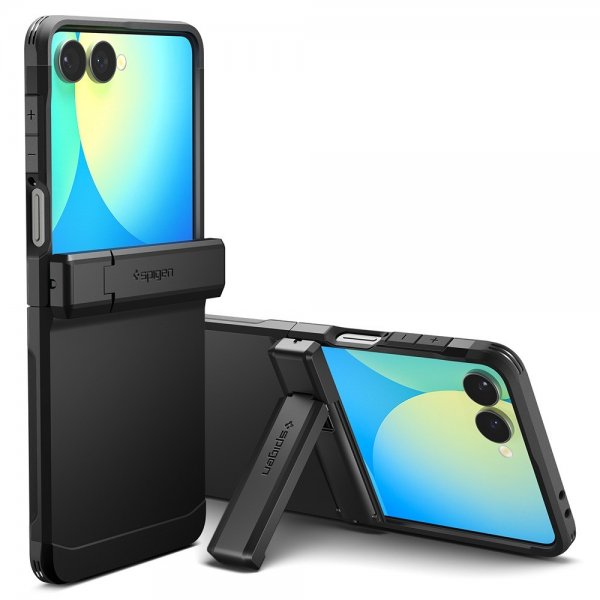 Spigen Samsung Galaxy Z Flip 7 Kuori Tough Armor Pro MagFit Musta