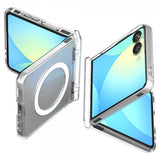 Spigen Samsung Galaxy Z Flip 7 Kuori Ultra Hybrid Pro MagFit Kirkas Valkoinen