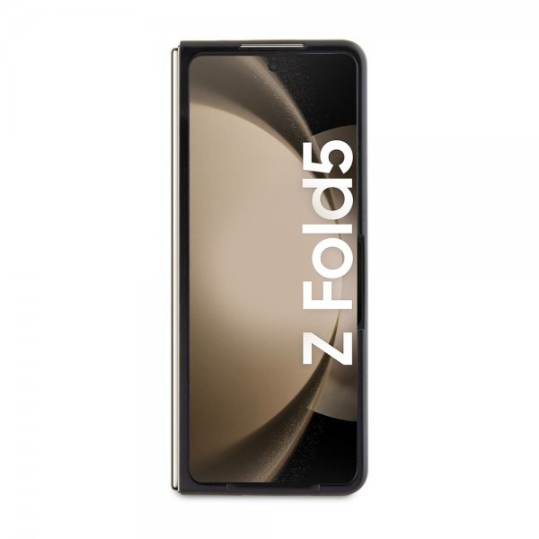 BMW Samsung Galaxy Z Fold 5 -suojakuori, hiilikuitujäljitelmä, metallilogo, musta