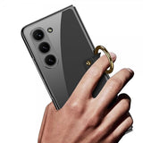 GKK Samsung Galaxy Z Fold 5 -kuori sormirenkaalla, hopea