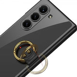 GKK Samsung Galaxy Z Fold 5 -kuori sormirenkaalla, hopea
