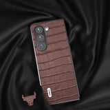 ABEEL Samsung Galaxy Z Fold 5 Kuori Krokotiilikuosi Ruskea