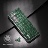 ABEEL Samsung Galaxy Z Fold 5 Kuori Krokotiilikuosi Vihreä