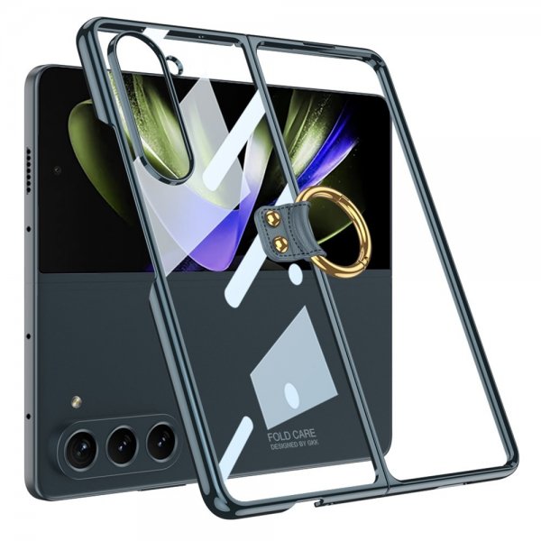 GKK Samsung Galaxy Z Fold 5 -kuori, jossa sormipidike, vihreä