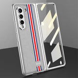 GKK Samsung Galaxy Z Fold 5 -kuori, Stripe, harmaa