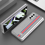 GKK Samsung Galaxy Z Fold 5 -kuori, Stripe, harmaa