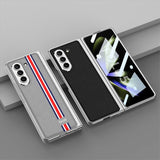 GKK Samsung Galaxy Z Fold 5 -kuori, Stripe, harmaa