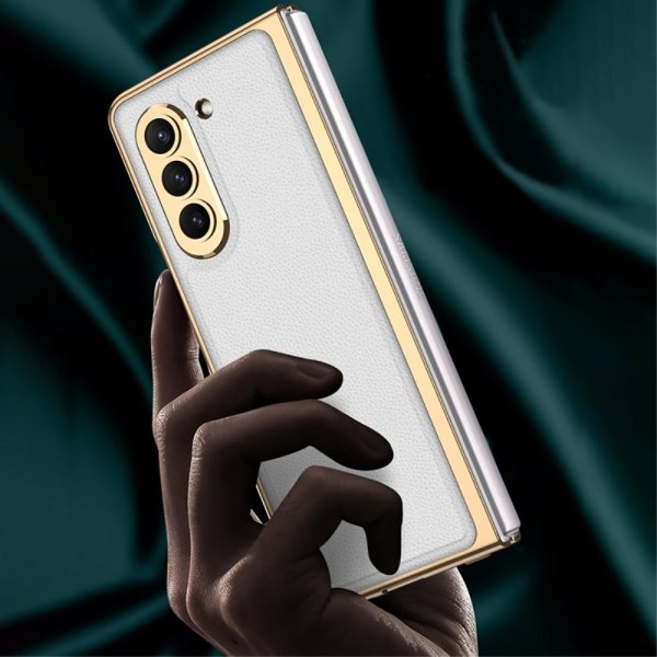 GKK Samsung Galaxy Z Fold 5 -kuori, Stripe, harmaa