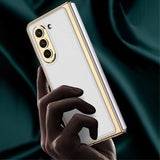 GKK Samsung Galaxy Z Fold 5 -kuori, Stripe, harmaa