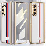 GKK Samsung Galaxy Z Fold 5 -kuori Stripe, valkoinen