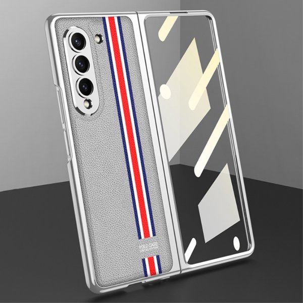 GKK Samsung Galaxy Z Fold 5 -kuori Stripe, valkoinen
