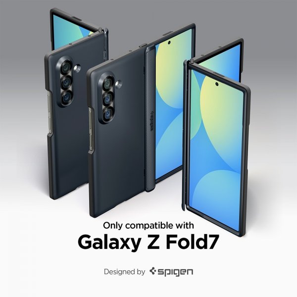 Spigen Samsung Galaxy Z Fold 7 Kuori Slim Armor Pro MagFit Metal Slate