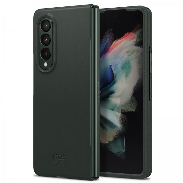 Spigen Samsung Galaxy Z Fold3 -kuori, Enzo Classic Green