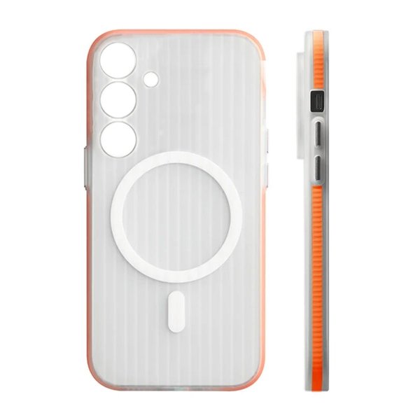 Samsung Galaxy S24 Plus Kuoret Korrugoitu MagSafe Oranssi