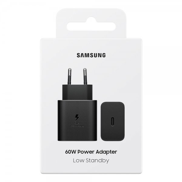 Samsung Alkuperäinen Laturi 60W Virta-adapteri USB-C Musta