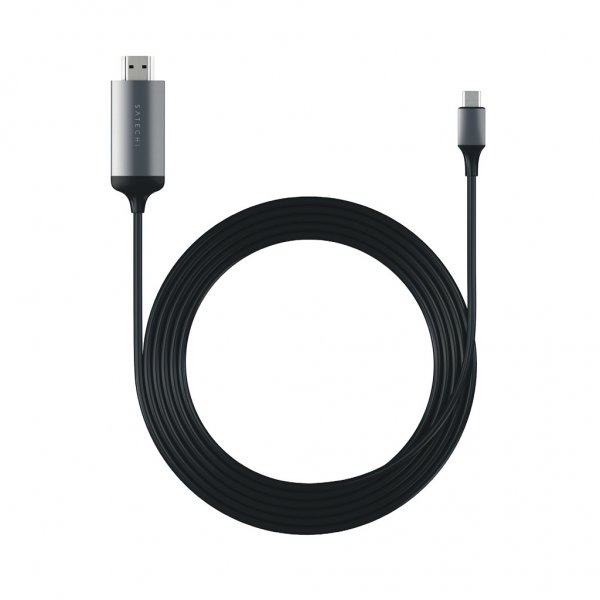 Satechi Aluminium Type-C–HDMI-kaapeliadapteri 4K 60Hz 1.8m hopea
