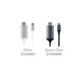 Satechi Aluminium Type-C–HDMI-kaapeliadapteri 4K 60Hz 1.8m hopea