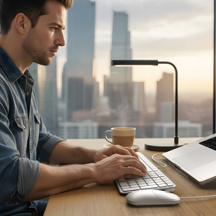 Satechi Langallinen Näppäimistöt Slim LX3 USB-C/USB-A Hopea