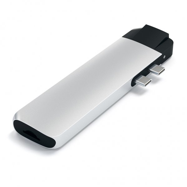 Satechi USB-C Pro Hub 4K HDMI- ja Ethernet-porteilla, hopea