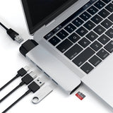 Satechi USB-C Pro Hub 4K HDMI- ja Ethernet-porteilla, hopea