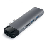 Satechi USB-C Pro Hub 4K HDMI:llä ja Ethernetillä, tähtiharmaa