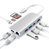 Satechi USB-C Multimedia-sovitin 4K HDMI/Mini DisplayPort Gigabit Ethernet, hopea