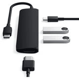 Satechi Type-C Slim Multi-port -sovitin 4K Musta
