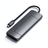 Satechi USB-C HYBRID integroidulla SSD-tallennusmahdollisuudella, musta
