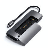 Satechi USB-C HYBRID integroidulla SSD-tallennusmahdollisuudella, musta