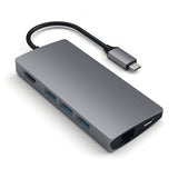Satechi USB-C Multi-Port Adapterit 4K Gigabit Ethernet V2 Space Gray