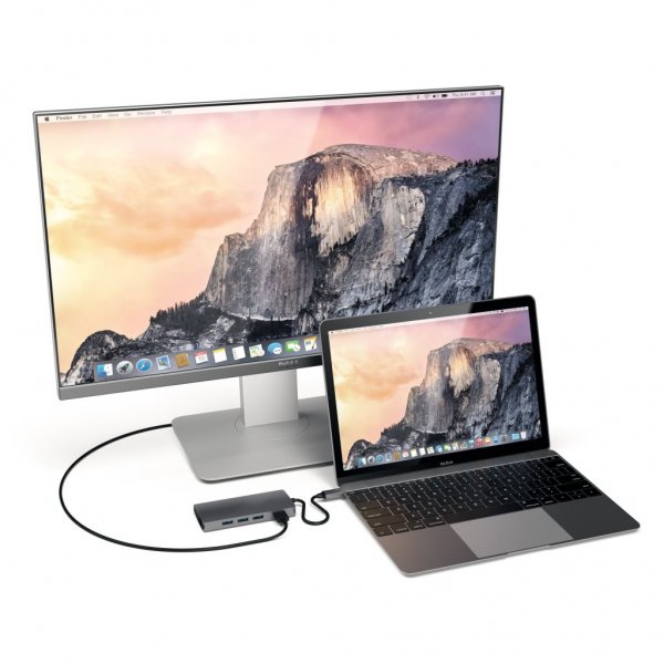 Satechi USB-C Multi-Port Adapterit 4K Gigabit Ethernet V2 Space Gray