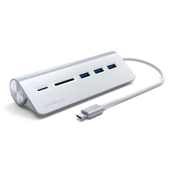 Satechi USB-C Combo Hub pöytäkoneelle hopea