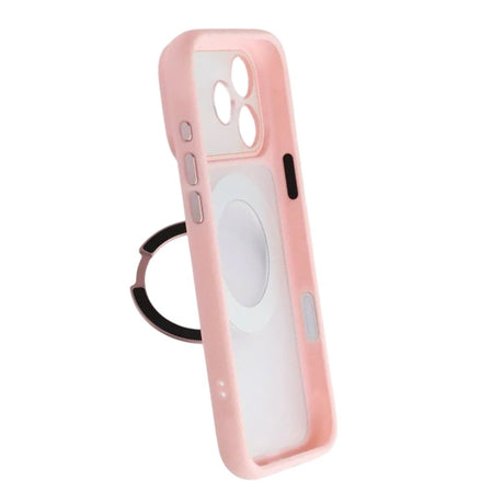 iPhone 17 Pro Max Kuori pyörivällä jalustalla MagSafe Vaaleanpunainen