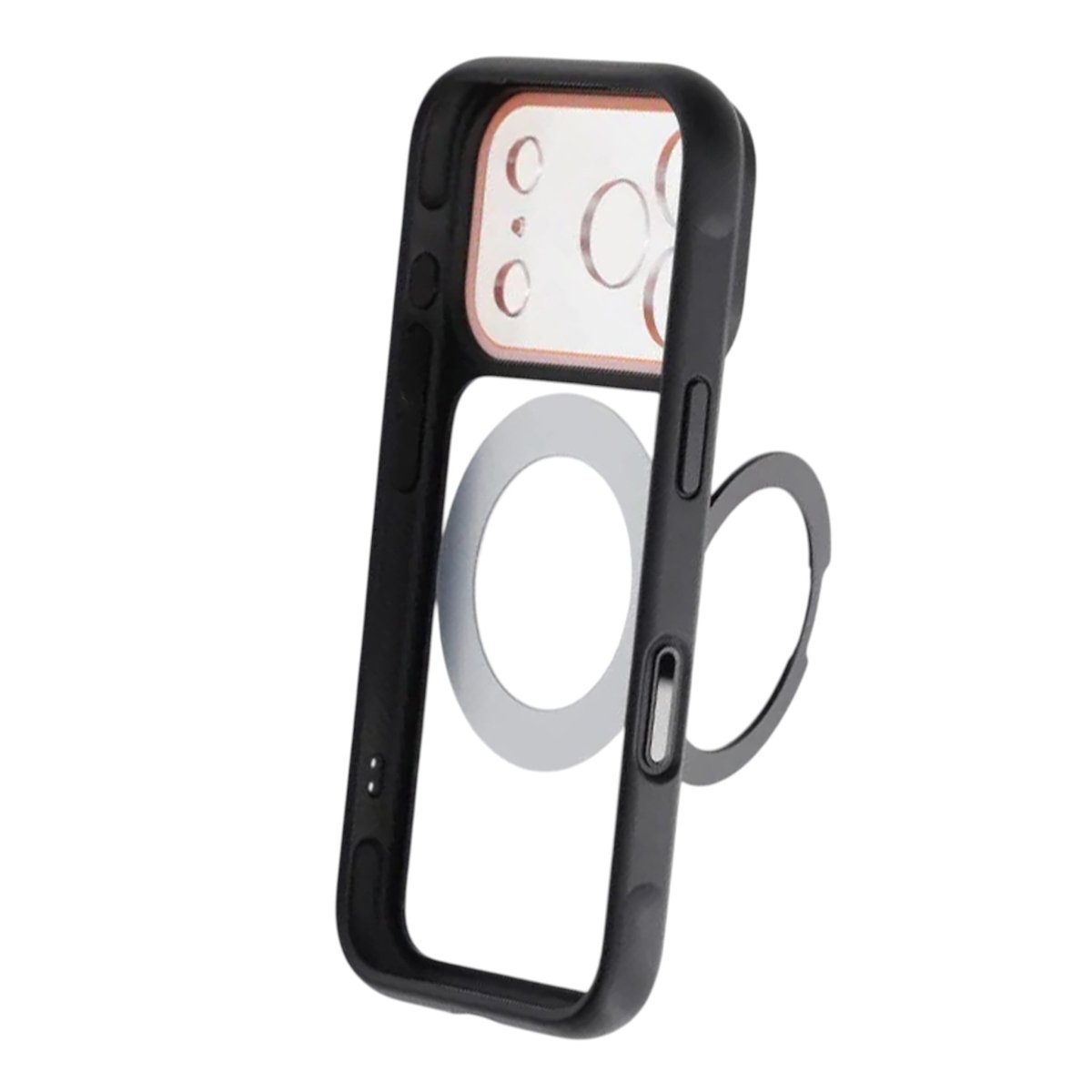 iPhone 17 Pro Max Kuori pyörivällä jalustalla MagSafe Musta