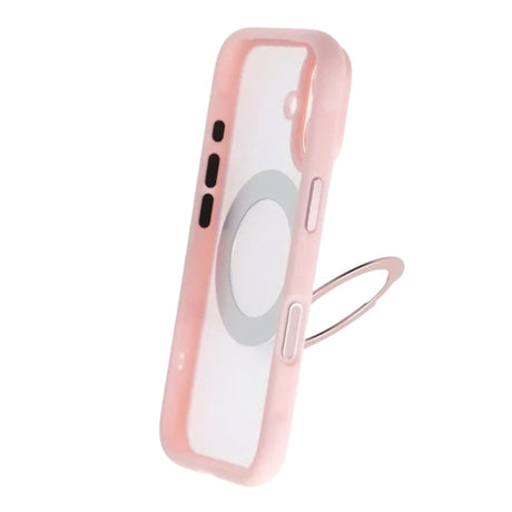 iPhone 17 Kuori, kääntyvä teline, MagSafe, Vaaleanpunainen