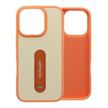 iPhone 16 Pro Max Kuori Taitettavalla jalustalla Oranssi