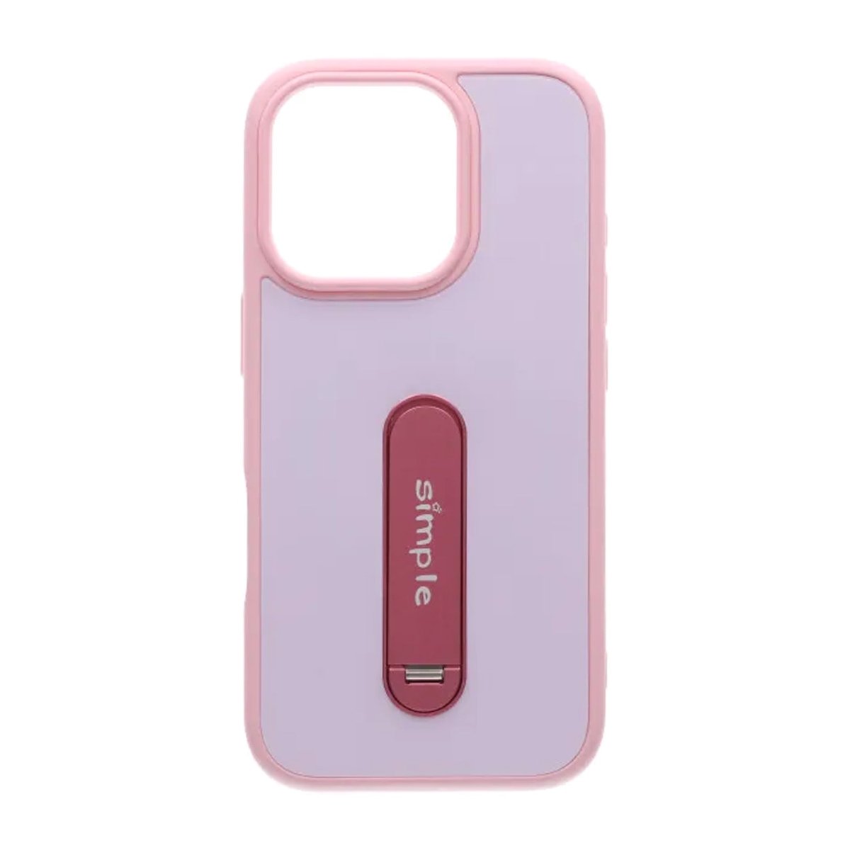 iPhone 16 Pro Max Kuori Taitettavalla jalustalla Vaaleanpunainen