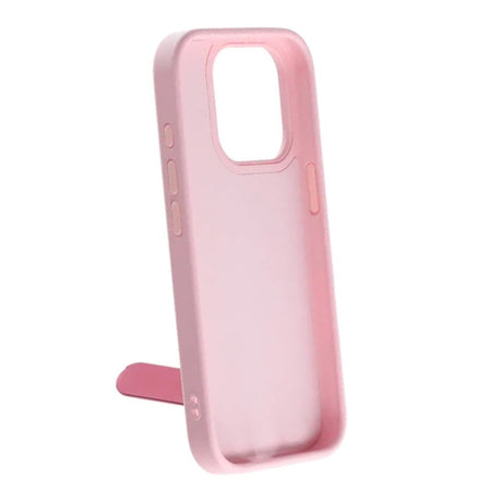 iPhone 16 Pro Kuori Taitettavalla jalustalla Vaaleanpunainen