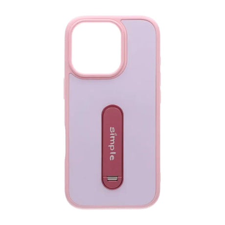 iPhone 16 Pro Kuori Taitettavalla jalustalla Vaaleanpunainen