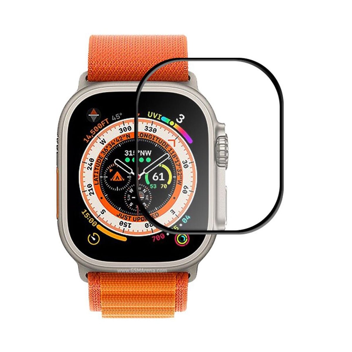 Apple Watch Ultra 1 49mm Näytönsuoja karkaistua lasia 3D