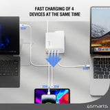 4smarts Työpöydän laturi GaN Flex Pro 200W 4 USB-C