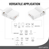 4smarts Työpöydän laturi USB-C/A Power Strip Desk GaN 65W