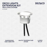 Deltaco Smart Home Älykäs parveke-/terassivalaistus RGB 10 kpl