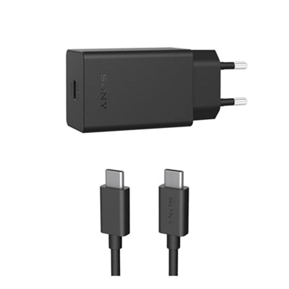 Sony Alkuperäinen Laturi Kaapelilla 30W USB-C Musta